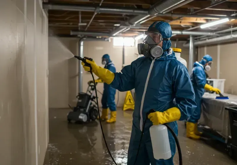 Basement Sanitization and Antimicrobial Treatment process in Wakefield, MA